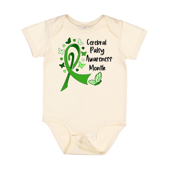 Inktastic Cerebral Palsy Awareness Month Butterflies Boys or Girls Baby Bodysuit