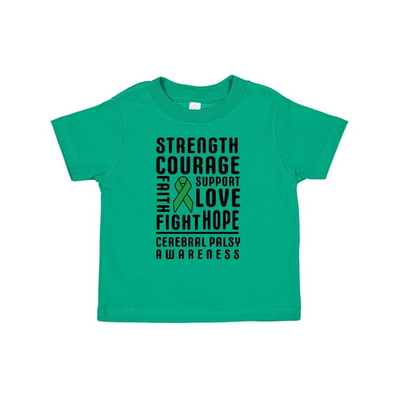 Inktastic Cerebral Palsy Awareness Strength Support and Courage Boys or Girls Toddler T-Shirt