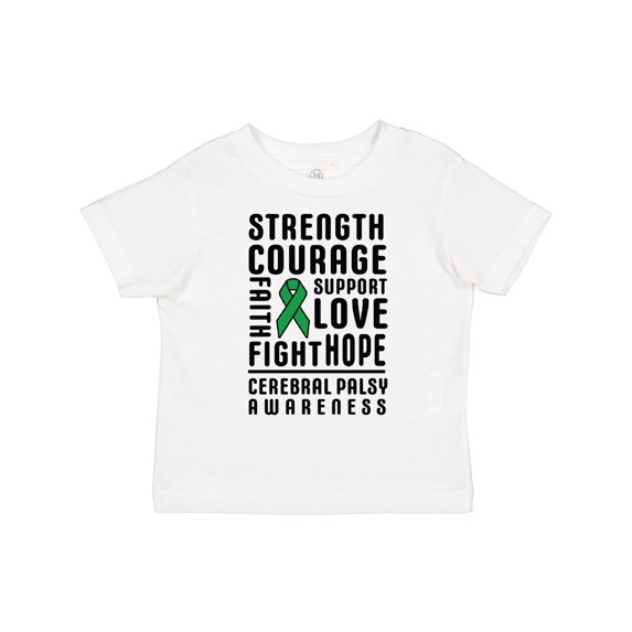 Inktastic Cerebral Palsy Awareness Strength Support and Courage Boys or Girls Toddler T-Shirt