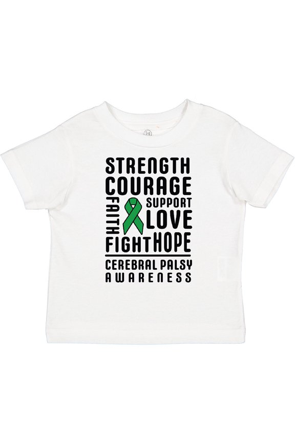 Cerebral Palsy Awareness Strength Support and Courage Boys or Girls Toddler T-Shirt