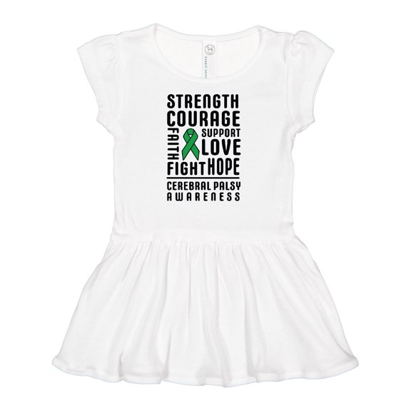Inktastic Cerebral Palsy Awareness Strength Support and Courage Girls Baby Dress
