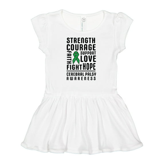 Inktastic Cerebral Palsy Awareness Strength Support and Courage Girls Baby Dress