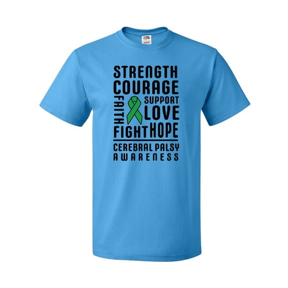 Inktastic Cerebral Palsy Awareness Strength Support and Courage T-Shirt