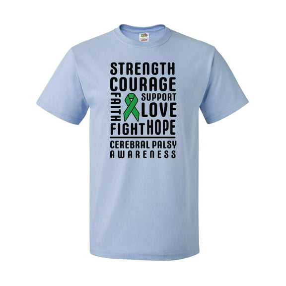 Inktastic Cerebral Palsy Awareness Strength Support and Courage T-Shirt