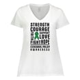 thumbnail image 1 of Inktastic Cerebral Palsy Awareness Strength Support and Courage Women's Plus Size V-Neck T-Shirt, 1 of 5