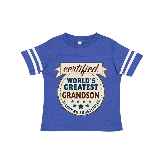 Inktastic Certified World's Greatest Grandson Accept No Substitutes Boys Toddler T-Shirt