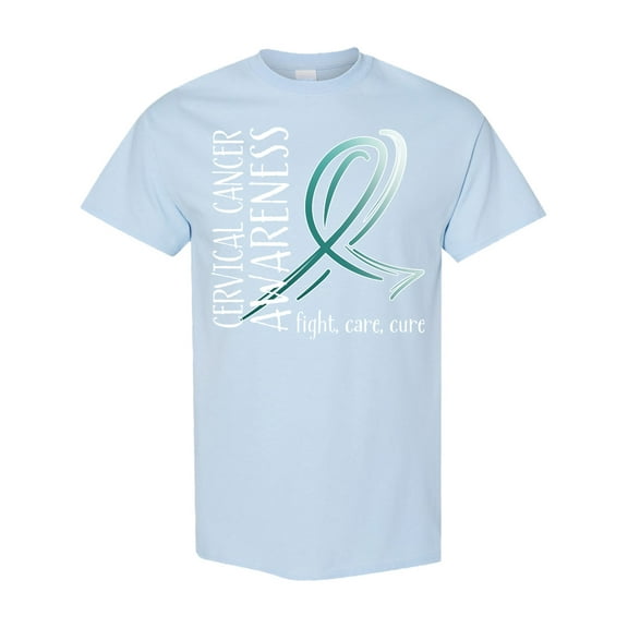 Inktastic Cervical Cancer Awareness Fight, Care, Cure T-Shirt
