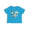 thumbnail image 1 of Inktastic Cervical Cancer Awareness Teal and White Ribbon Around Heart Boys or Girls Baby T-Shirt, 1 of 5