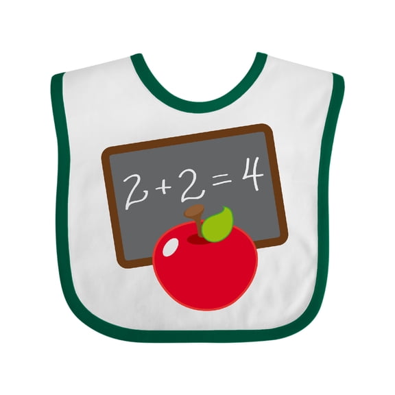 Inktastic Chalkboard and Apple School Boys or Girls Baby Bib