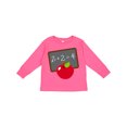 thumbnail image 1 of Inktastic Chalkboard and Apple School Boys or Girls Long Sleeve Toddler T-Shirt, 1 of 5