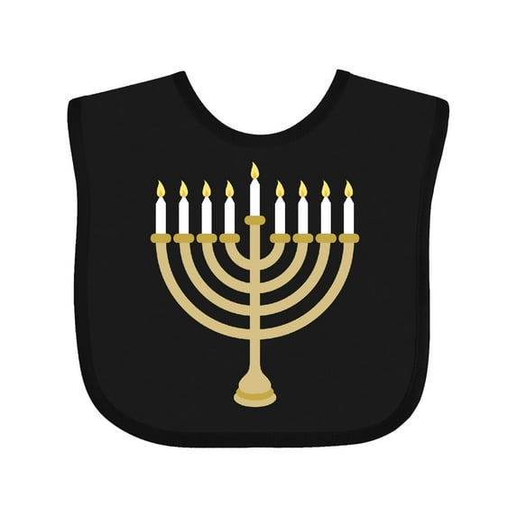 Inktastic Chanukah Hanukah Menorah Boys or Girls Baby Bib