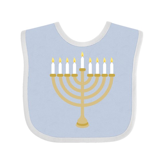 Inktastic Chanukah Hanukah Menorah Boys or Girls Baby Bib