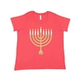 thumbnail image 1 of Inktastic Chanukah Hanukah Menorah Women's Plus Size T-Shirt, 1 of 5