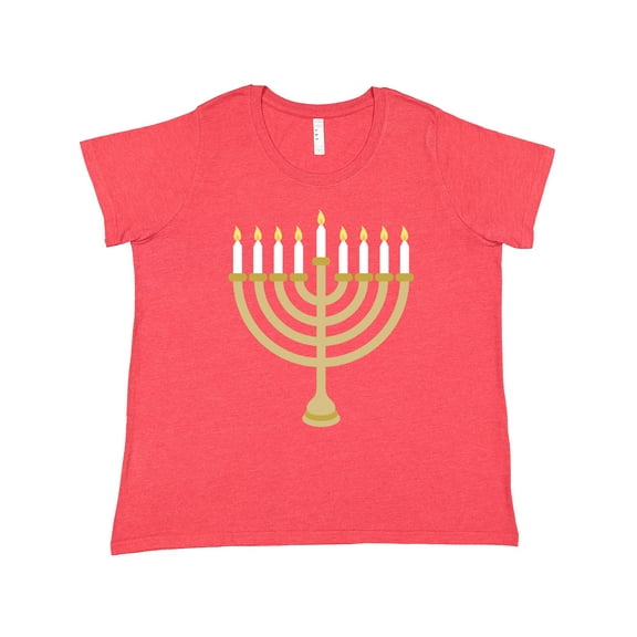 Inktastic Chanukah Hanukah Menorah Women's Plus Size T-Shirt