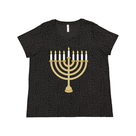 Inktastic Chanukah Hanukah Menorah Women's Plus Size T-Shirt
