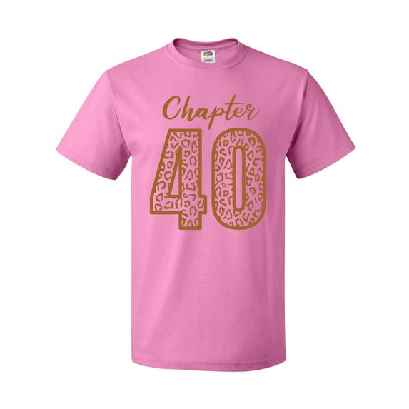 Inktastic Chapter 40 Fortieth Birthday Leopard Print T-Shirt