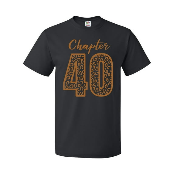 Inktastic Chapter 40 Fortieth Birthday Leopard Print T-Shirt