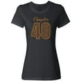 thumbnail image 1 of Inktastic Chapter 40 Fortieth Birthday Leopard Print Women's T-Shirt, 1 of 5