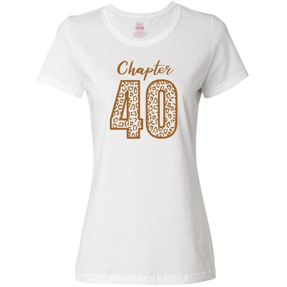 Inktastic Chapter 40 Fortieth Birthday Leopard Print Women's T-Shirt