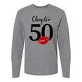 thumbnail image 1 of Inktastic Chapter 50 Fiftieth Birthday with Red Lips Long Sleeve T-Shirt, 1 of 5
