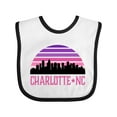 thumbnail image 1 of Inktastic Charlotte North Carolina Gifts Skyline Girls Baby Bib, 1 of 4