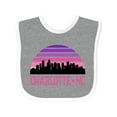 thumbnail image 1 of Inktastic Charlotte North Carolina Gifts Skyline Girls Baby Bib, 1 of 4