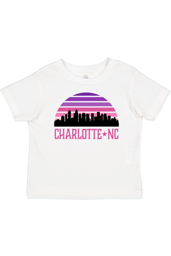Charlotte North Carolina Gifts Skyline Girls Baby T-Shirt