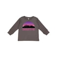 thumbnail image 1 of Inktastic Charlotte North Carolina Gifts Skyline Girls Long Sleeve Toddler T-Shirt, 1 of 5