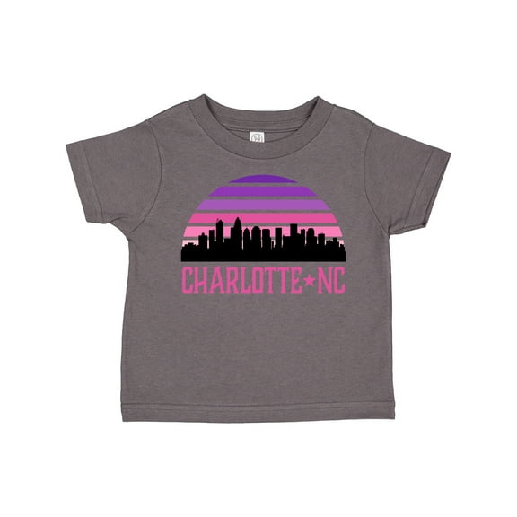 Inktastic Charlotte North Carolina Gifts Skyline Girls Toddler T-Shirt