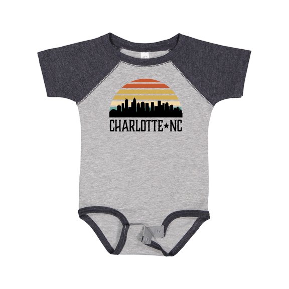 Inktastic Charlotte North Carolina Skyline Boys or Girls Baby Bodysuit