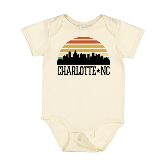 Inktastic Charlotte North Carolina Skyline Boys or Girls Baby Bodysuit