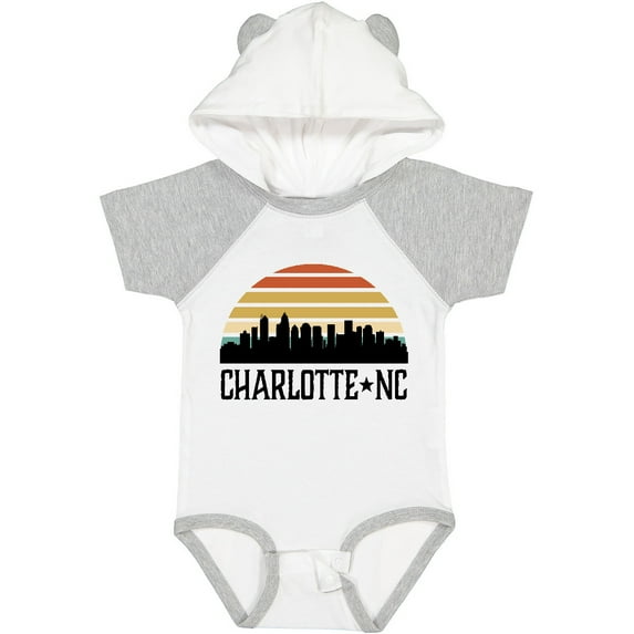 Inktastic Charlotte North Carolina Skyline Boys or Girls Baby Bodysuit