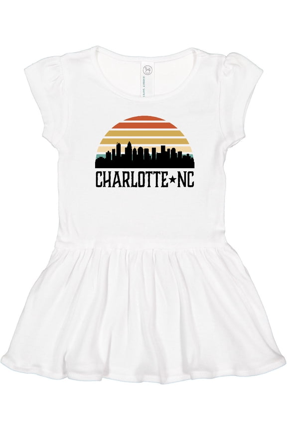 Charlotte North Carolina Skyline Girls Toddler Dress