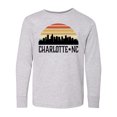 thumbnail image 1 of Inktastic Charlotte North Carolina Skyline Long Sleeve Youth T-Shirt, 1 of 5