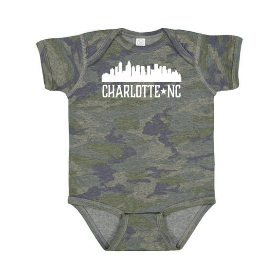 Inktastic Charlotte North Carolina Skyline Nc City Boys or Girls Baby Bodysuit