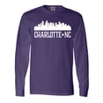 thumbnail image 1 of Inktastic Charlotte North Carolina Skyline NC City Long Sleeve T-Shirt, 1 of 5