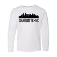 thumbnail image 1 of Inktastic Charlotte North Carolina Skyline NC City Long Sleeve Youth T-Shirt, 1 of 5