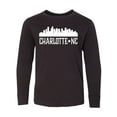 thumbnail image 1 of Inktastic Charlotte North Carolina Skyline Nc City Long Sleeve Youth T-Shirt, 1 of 5