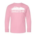 thumbnail image 1 of Inktastic Charlotte North Carolina Skyline Nc City Long Sleeve Youth T-Shirt, 1 of 5