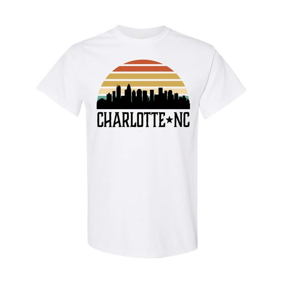 Inktastic Charlotte North Carolina Skyline T-Shirt
