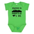 thumbnail image 1 of Inktastic Charlotte North Carolina Someone Loves Me Boys or Girls Baby Bodysuit, 1 of 5