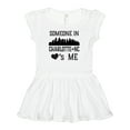thumbnail image 1 of Inktastic Charlotte North Carolina Someone Loves Me Girls Baby Dress, 1 of 5