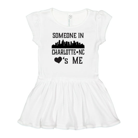 Inktastic Charlotte North Carolina Someone Loves Me Girls Baby Dress