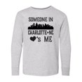 thumbnail image 1 of Inktastic Charlotte North Carolina Someone Loves Me Long Sleeve Youth T-Shirt, 1 of 5