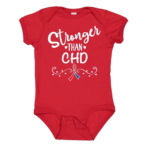 Inktastic Chd Awareness Ribbon Support Boys or Girls Baby Bodysuit