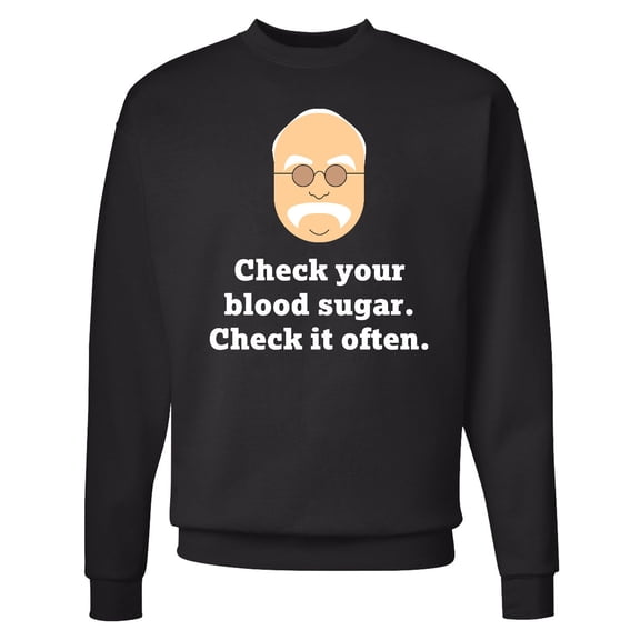 Inktastic Check Your Blood Sugar Diabetes Adult Sweatshirt