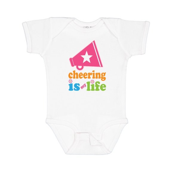 Inktastic Cheerleader Megaphone Cheerleading Team Girls Baby Bodysuit