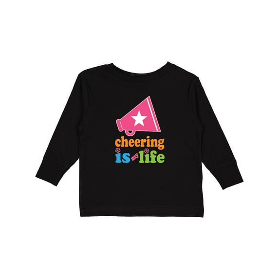 Inktastic Cheerleader Megaphone Cheerleading Team Girls Long Sleeve Toddler T-Shirt