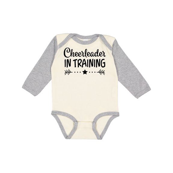 Inktastic Cheerleader in Training Boys or Girls Long Sleeve Baby Bodysuit