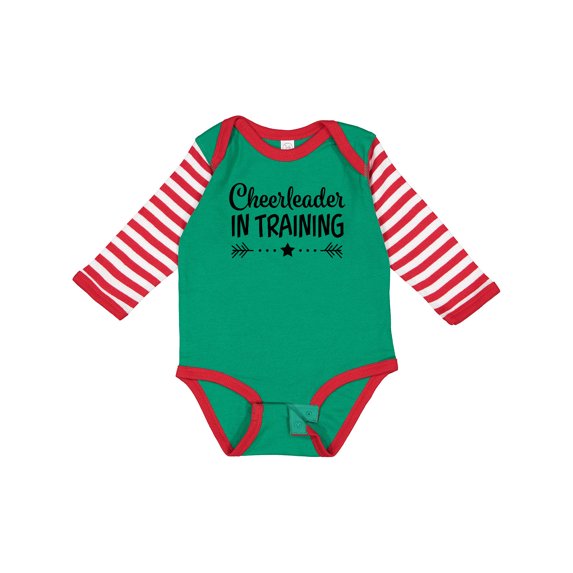 Inktastic Cheerleader in Training Boys or Girls Long Sleeve Baby Bodysuit